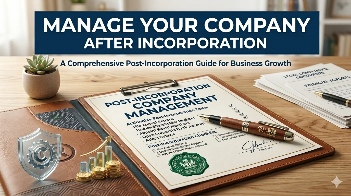 COMPANY POST INCORPORATION